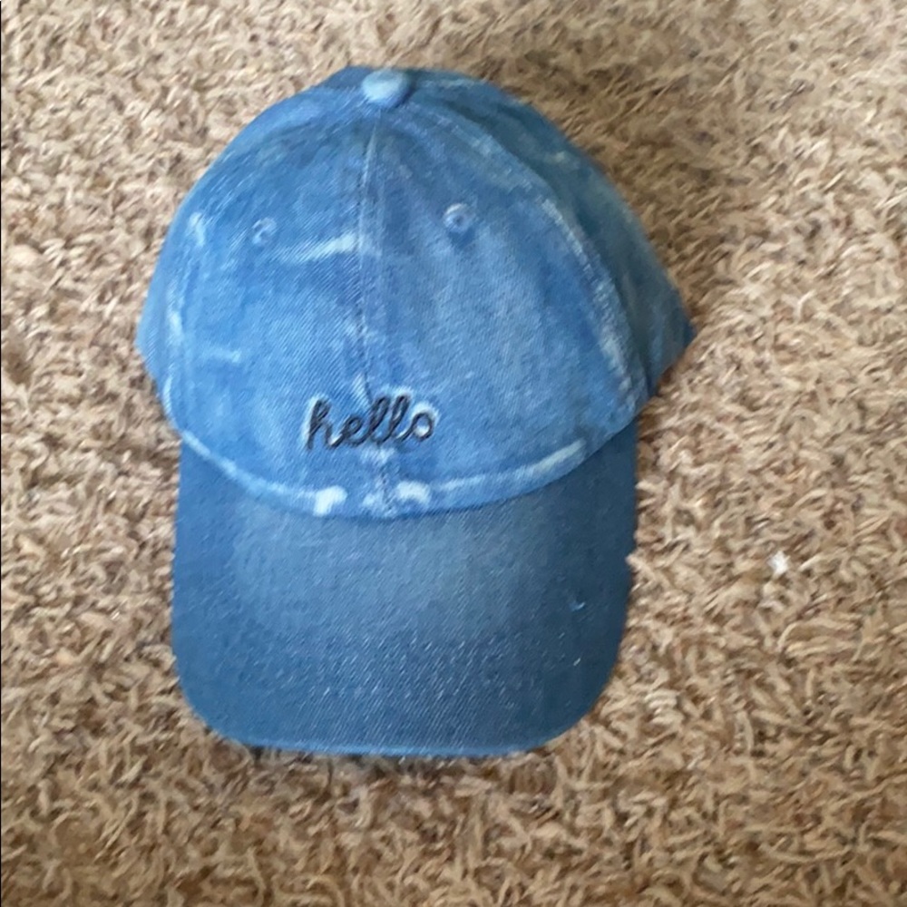 hello denim hat